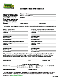 Member Information Form